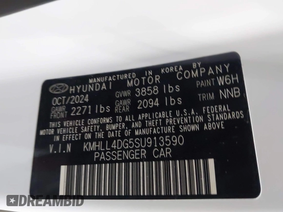 2025 Hyundai Elantra SE z VIN KMHLL4DG5SU913590, wystawiony jako IAAI lot #41900727 z przebiegiem 3 406 mil mil oraz . Historia ofert i sprzedaży dostępna na DreamBid. Obrazek 9.