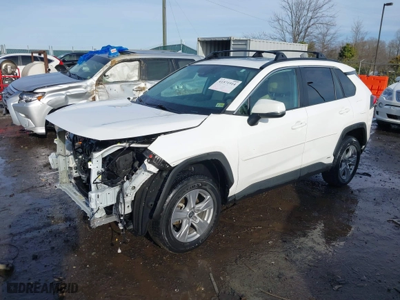 2022 Toyota RAV4 Hybrid XLE with VIN 4T3RWRFV3NU051850, listed as a IAAI auction lot 41571914 with 55,584 mi miles. Bid and sale history available at carsss.com. Image 2.