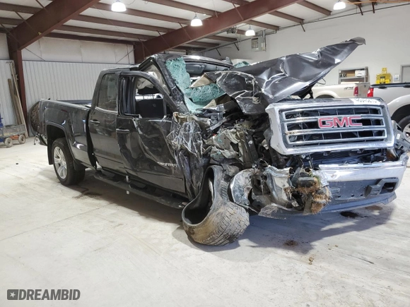 2015 GMC Sierra 1500 SLE with VIN 1GTV2UEC4FZ390910, listed as a Copart auction lot 48043215 with 75,608 mi miles and Salvage Title. Bid and sale history available at carsss.com. Image 4.