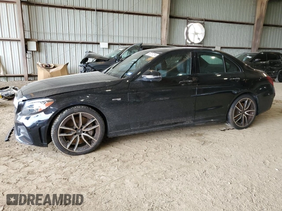 2021 Mercedes-Benz C 43 AMG z VIN W1KWF6EB8MR619569, wystawiony jako Copart lot #69717214 z przebiegiem Nie podano mil oraz Szkoda całkowita • Salvage title. Historia ofert i sprzedaży dostępna na DreamBid. Obrazek 1.