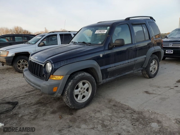 2006 Jeep Liberty Sport with VIN 1J4GL48K06W112557, listed as a Copart auction lot 41590205 with 130,242 mi miles and Salvage Title. Bid and sale history available at carsss.com. Image 1.