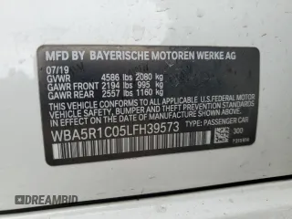 2020 BMW 3 Series 330i z VIN WBA5R1C05LFH39573, wystawiony jako Copart lot #54557935 z przebiegiem Nie podano mil oraz Szkoda całkowita • Salvage title. Historia ofert i sprzedaży dostępna na DreamBid. Obrazek 12.