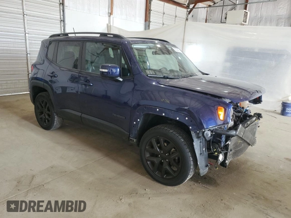 2017 Jeep Renegade Altitude with VIN ZACCJBBBXHPG41828, listed as a Copart auction lot 58229695 with 67,776 mi miles and Salvage title. Bid and sale history available at DreamBid. Image 4.