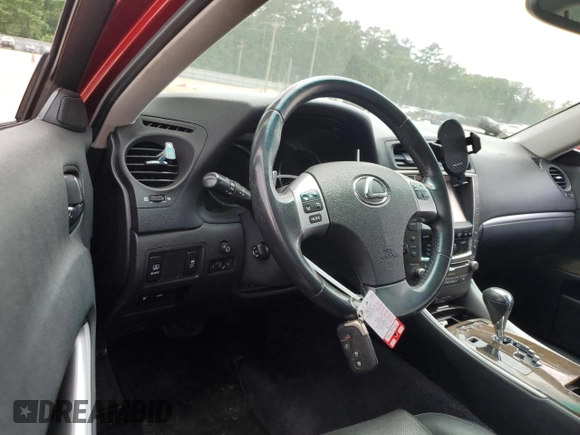 2013 Lexus IS 250 with VIN JTHCF5C21D5063461, listed as a Copart auction lot 58076245 with 134,053 mi miles and Salvage title. Bid and sale history available at DreamBid. Image 8.