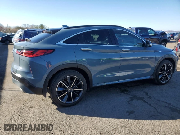 2023 Infiniti QX55 Essential with VIN 3PCAJ5KR2PF123868, listed as a Copart auction lot 49993035 with 10,009 mi miles and Salvage Title. Bid and sale history available at DreamBid. Image 3.