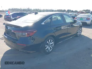 2025 Honda Civic Sedan LX with VIN 2HGFE2F28SH547596, listed as a IAAI auction lot 41248083 with 1 mi miles. Bid and sale history available at carsss.com. Image 4.