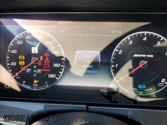 2019 Mercedes-Benz E-Class AMG E 53 with VIN WDD1J6BB7KF088618, listed as a Copart auction lot 81645394 with 39,364 mi miles and Salvage Title. Bid and sale history available at carsss.com. Image 9.
