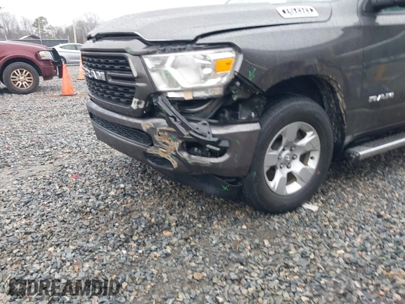 2022 Ram 1500 Big Horn with VIN 1C6RREFG6NN337093, listed as a IAAI auction lot 41619033 with 58,264 mi miles and . Bid and sale history available at DreamBid. Image 6.