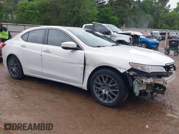 2015 Acura TLX V6 Tech with VIN 19UUB2F55FA024728, listed as a IAAI auction lot 41933939 with 185,413 mi miles. Bid and sale history available at carsss.com. Image 1.