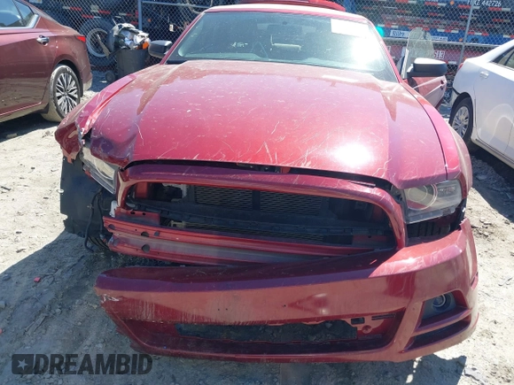 2014 Ford Mustang V6 with VIN 1ZVBP8EM8E5322665, listed as a IAAI auction lot 41817768 with 97,405 mi miles. Bid and sale history available at carsss.com. Image 6.