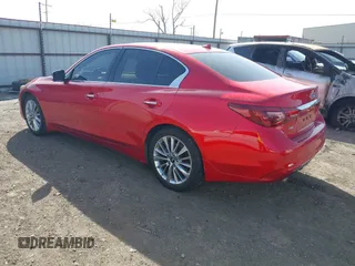 2021 Infiniti Q50 Luxe with VIN JN1EV7BR3MM750909, listed as a IAAI auction lot 41791956 with 42,843 mi miles and . Bid and sale history available at carsss.com. Image 3.