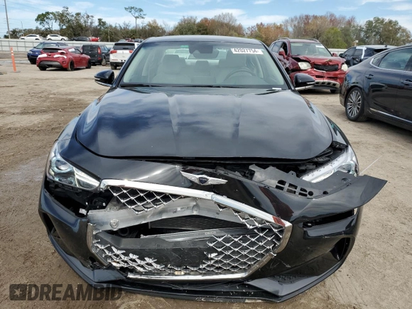 2021 Genesis G70 2.0T with VIN KMTG64LA9MU076535, listed as a Copart auction lot 42027754 with 20,446 mi miles. Bid and sale history available at carsss.com. Image 5.