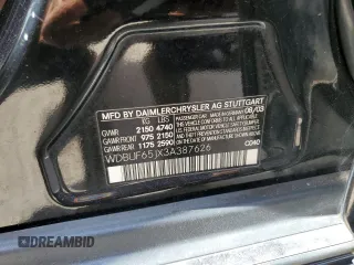 2003 Mercedes-Benz E-Class 3.2L with VIN WDBUF65JX3A387626, listed as a Copart auction lot 78248764 with 263,110 mi miles and Salvage Title. Bid and sale history available at carsss.com. Image 12.