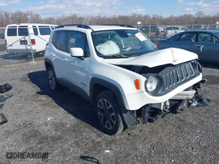 2017 Jeep Renegade Latitude with VIN ZACCJBBB8HPE64812, listed as a IAAI auction lot 41349525 with 106,966 mi miles. Bid and sale history available at carsss.com. Image 1.