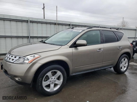 2003 Nissan Murano SL with VIN JN8AZ08W63W220946, listed as a Copart auction lot 48130495 with 141,048 mi miles and Clean Title. Bid and sale history available at carsss.com. Image 1.