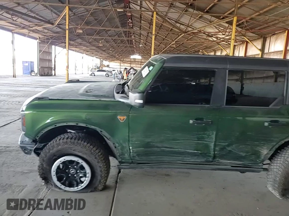 2023 Ford Bronco with VIN 1FMEE5DP9PLB29838, listed as a Copart auction lot 62409785 with 11,124 mi miles and Salvage title. Bid and sale history available at DreamBid. Image 13.