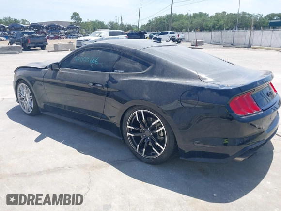 2022 Ford Mustang GT with VIN 1FA6P8CF3N5133503, listed as a IAAI auction lot 42000666 with 18,870 mi miles and . Bid and sale history available at carsss.com. Image 3.
