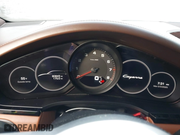2019 Porsche Cayenne with VIN WP1AA2AY8KDA06172, listed as a IAAI auction lot 41690111 with 80,843 mi miles and . Bid and sale history available at DreamBid. Image 7.