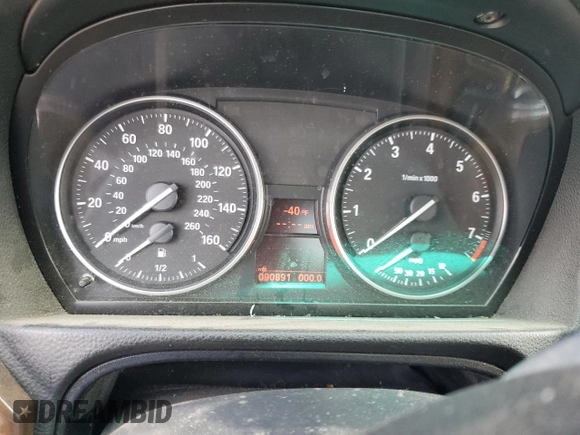 2008 BMW 3 Series 328i with VIN WBAVA37538NL54628, listed as a Copart auction lot 53344425 with 90,891 mi miles and Clean Title. Bid and sale history available at DreamBid. Image 9.