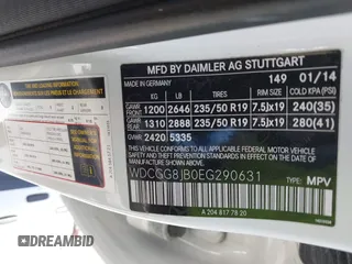 2014 Mercedes-Benz GLK 350 с VIN WDCGG8JB0EG290631, выставлен на аукционе IAAI как лот 42172482 с пробегом 88 985 миль миль и . История ставок и продаж доступна на DreamBid. Изображение 9.