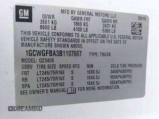 2011 Chevrolet Express Cargo with VIN 1GCWGFBA3B1107667, listed as a IAAI auction lot 42066960 with 300,390 mi miles. Bid and sale history available at carsss.com. Image 9.
