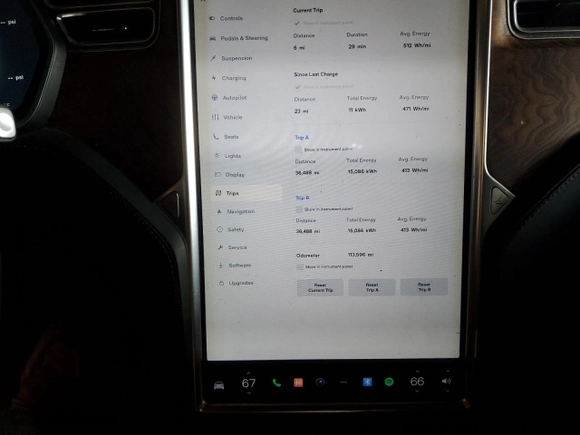 2017 Tesla Model X 90D with VIN 5YJXCBE27HF041847, listed as a Copart auction lot 49466345 with 113,596 mi miles and Salvage Title. Bid and sale history available at carsss.com. Image 9.