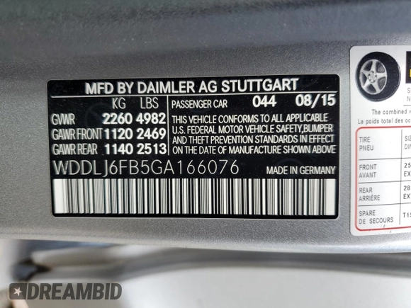 2016 Mercedes-Benz CLS with VIN WDDLJ6FB5GA166076, listed as a Copart auction lot 65641933 with 73,631 mi miles. Bid and sale history available at carsss.com. Image 14.