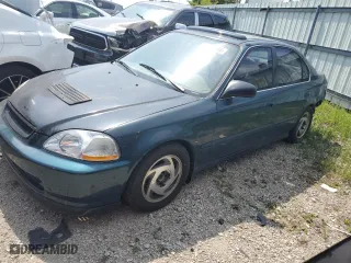 1998 Honda Civic EX with VIN 2HGEJ8549WH614855, listed as a Copart auction lot 66486384 with 100,465 mi miles and Salvage Title. Bid and sale history available at carsss.com. Image 1.