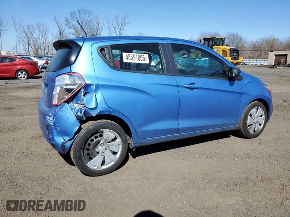 2016 Chevrolet Spark LS with VIN KL8CB6SA0GC639528, listed as a Copart auction lot 48591005 with 59,268 mi miles and Salvage Title. Bid and sale history available at carsss.com. Image 3.