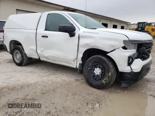 2023 Chevrolet Silverado 1500 Work Truck with VIN 3GCNAAEK4PG355102, listed as a Copart auction lot 82009594 with 72,008 mi miles and Clean Title. Bid and sale history available at DreamBid. Image 4.