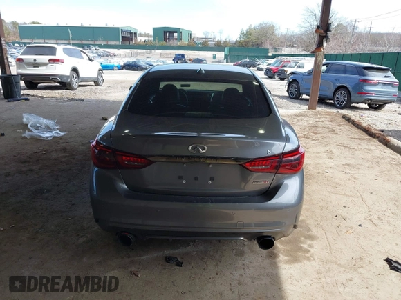 2020 Infiniti Q50 3.0t LUXE with VIN JN1EV7ARXLM254991, listed as a IAAI auction lot 41688390 with 55,873 mi miles. Bid and sale history available at carsss.com. Image 16.