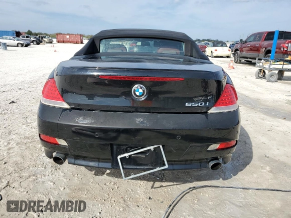 2007 BMW 6 Series 650i z VIN WBAEK13547CN83126, wystawiony jako Copart lot #42952175 z przebiegiem 95 944 mil mil oraz Nie do naprawy • Non repairable. Historia ofert i sprzedaży dostępna na DreamBid. Obrazek 6.