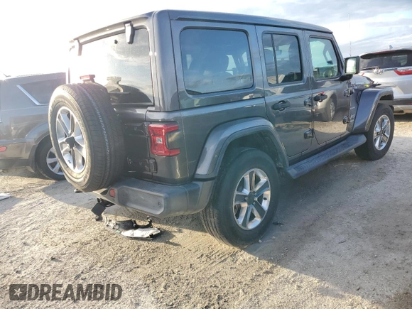 2021 Jeep Wrangler Unlimited Sahara High Altitude z VIN 1C4HJXEG0MW603872, wystawiony jako Copart lot #74835884 z przebiegiem 31 008 mil mil oraz Nie do naprawy • Non repairable. Historia ofert i sprzedaży dostępna na DreamBid. Obrazek 3.