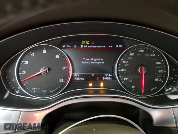 2016 Audi A6 Prestige with VIN WAUHGAFC7GN130843, listed as a Copart auction lot 58635415 with 94,489 mi miles and Salvage title. Bid and sale history available at DreamBid. Image 9.