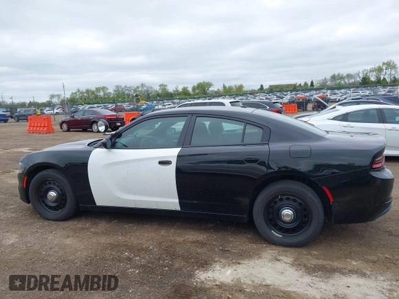 2019 Dodge Charger Police with VIN 2C3CDXKT5KH622663, listed as a IAAI auction lot 42184918 with 86,946 mi miles and . Bid and sale history available at DreamBid. Image 14.