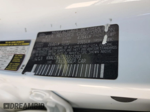 2018 Kia Cadenza Premium with VIN KNALC4J13J5105393, listed as a Copart auction lot 74038014 with Not Provided miles and Salvage Title. Bid and sale history available at DreamBid. Image 14.