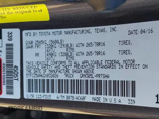 2016 Toyota Tacoma SR with VIN 5TFCZ5AN6GX032026, listed as a IAAI auction lot 42091523 with 159,259 mi miles and . Bid and sale history available at carsss.com. Image 9.