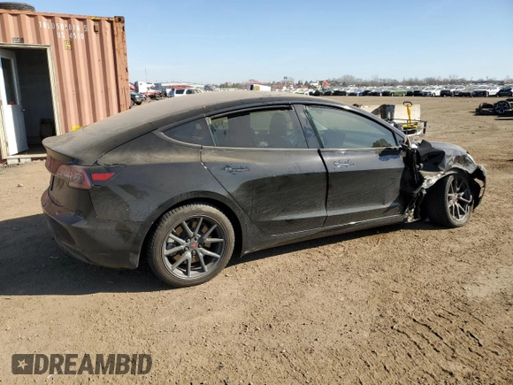 2018 Tesla Model 3 Long Range Battery with VIN 5YJ3E1EA5JF038770, listed as a Copart auction lot 48828985 with 116,641 mi miles and Salvage Title. Bid and sale history available at DreamBid. Image 3.
