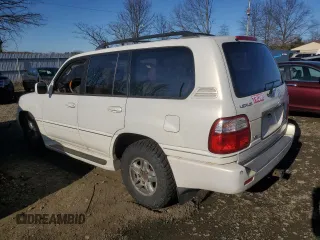 2002 Lexus LX 470 z VIN JTJHT00W123521886, wystawiony jako Copart lot #49223485 z przebiegiem 190 398 mil mil oraz Czysty tytuł • Clean title. Historia ofert i sprzedaży dostępna na DreamBid. Obrazek 2.