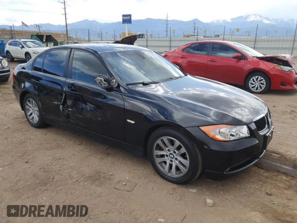 2007 BMW 3 Series 328i with VIN WBAVA33517KX74605, listed as a Copart auction lot 54376065 with 128,773 mi miles and Salvage Title. Bid and sale history available at DreamBid. Image 4.