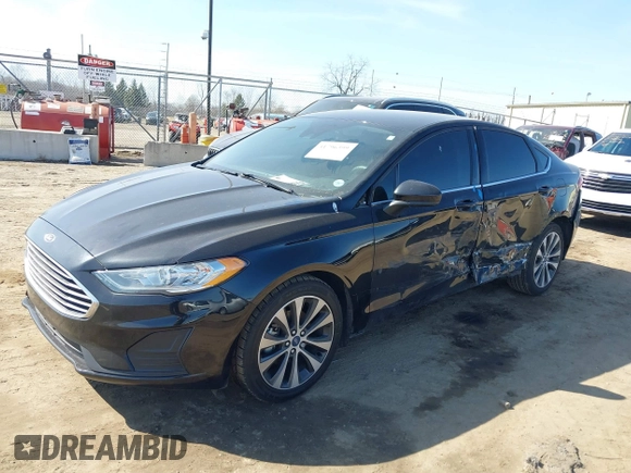 2020 Ford Fusion SE with VIN 3FA6P0T96LR179655, listed as a IAAI auction lot 41796399 with 54,089 mi miles and . Bid and sale history available at DreamBid. Image 2.