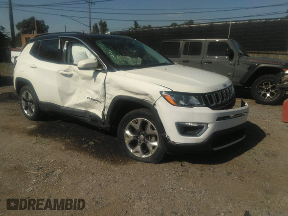 2020 Jeep Compass Limited with VIN 3C4NJDCB6LT234125, listed as a IAAI auction lot 40503327 with 35,535 mi miles and . Bid and sale history available at DreamBid. Image 1.