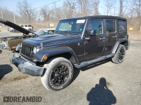 2017 Jeep Wrangler Unlimited 75th Anniversary z VIN 1C4BJWEG3HL674913, wystawiony jako Copart lot #58950465 z przebiegiem 46 793 mil mil oraz Szkoda całkowita • Salvage title. Historia ofert i sprzedaży dostępna na DreamBid. Obrazek 1.