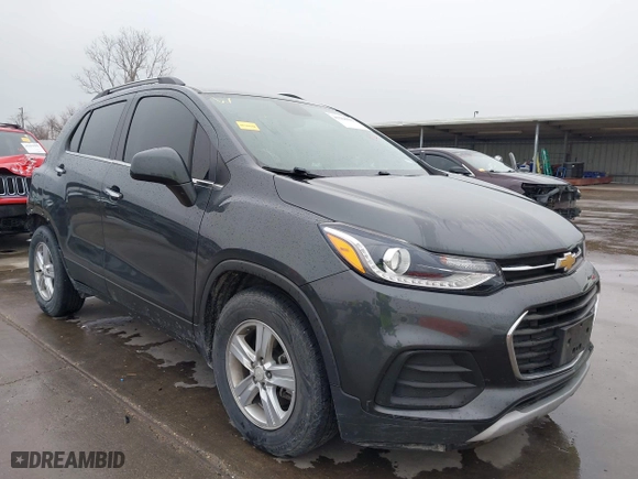 2020 Chevrolet Trax LT with VIN 3GNCJLSB7LL168453, listed as a IAAI auction lot 41568602 with 76,610 mi miles. Bid and sale history available at carsss.com. Image 1.