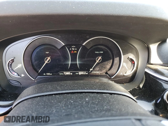 2017 BMW 5 Series 530i xDrive with VIN WBAJA7C30HG904334, listed as a Copart auction lot 54753125 with 71,083 mi miles and Salvage title. Bid and sale history available at DreamBid. Image 9.