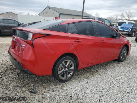 2019 Toyota Prius L Eco with VIN JTDKARFU8K3068844, listed as a Copart auction lot 49662565 with 104,366 mi miles and Salvage Title. Bid and sale history available at carsss.com. Image 3.