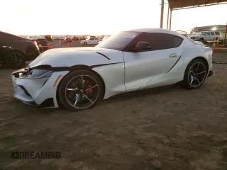 2022 Toyota GR Supra 3.0 with VIN WZ1DB0C02NW053053, listed as a Copart auction lot 80801664 with 13,036 mi miles and Salvage Title. Bid and sale history available at carsss.com. Image 1.