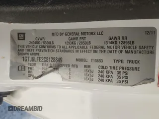 2012 GMC Canyon with VIN 1GTJ6LFE2C8128849, listed as a IAAI auction lot 41713196 with 248,375 mi miles and . Bid and sale history available at DreamBid. Image 9.