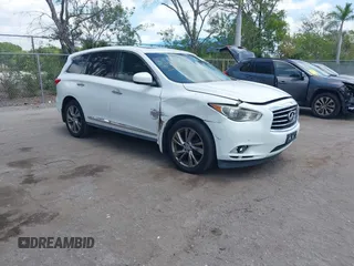 2013 Infiniti JX35 with VIN 5N1AL0MN3DC315618, listed as a IAAI auction lot 42107516 with 178,518 mi miles and . Bid and sale history available at DreamBid. Image 1.