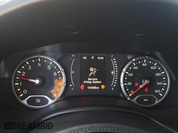 2017 Jeep Renegade Latitude with VIN ZACCJBBB2HPE66958, listed as a Copart auction lot 57961435 with 154,393 mi miles and Salvage title. Bid and sale history available at DreamBid. Image 9.